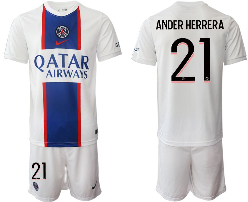 Men 2022-2023 Club Paris St German away white 21 Soccer Jerseys